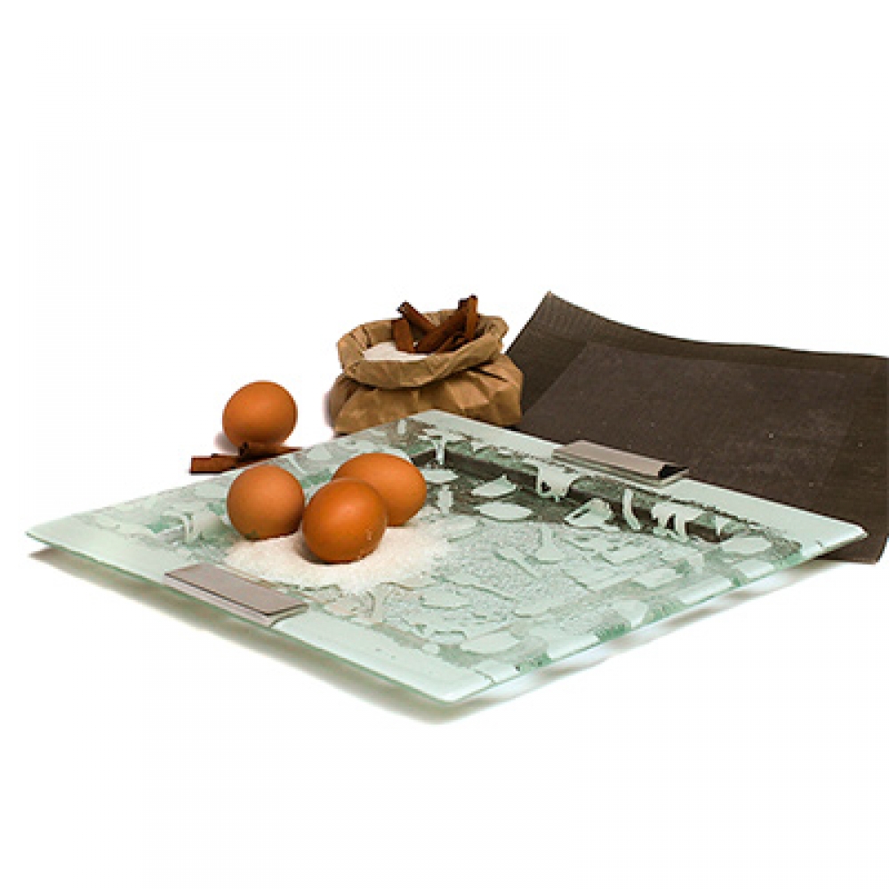 Plato cuadrado repostero