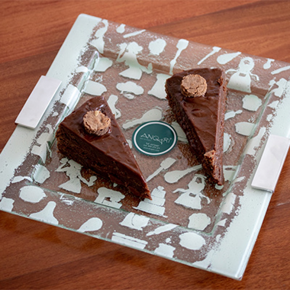 Plato cuadrado repostero