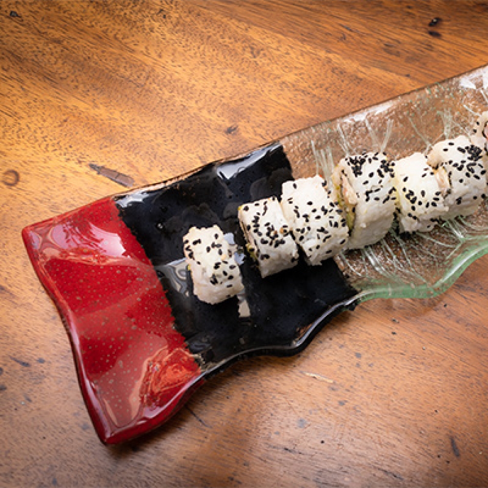 Fuente rectangular onditas sushi