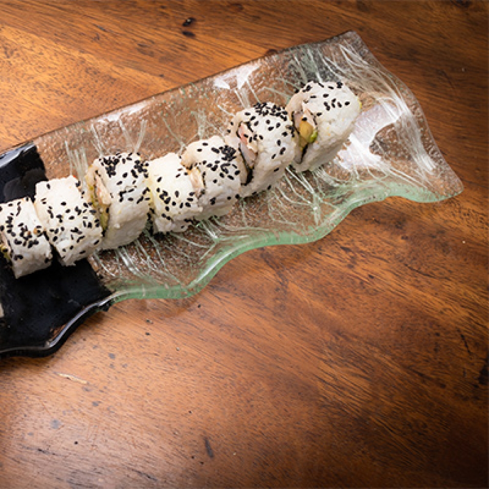 Fuente rectangular onditas sushi