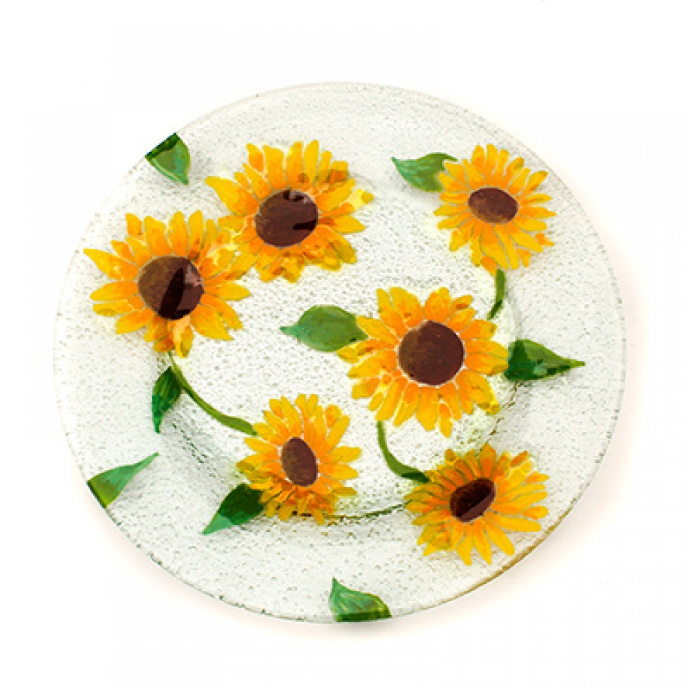 Plato circular girasoles