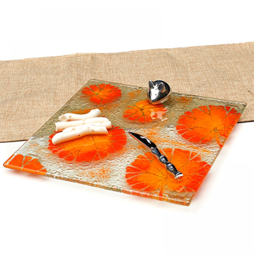 Tabla cuadrada hojas otonales&nbsp;