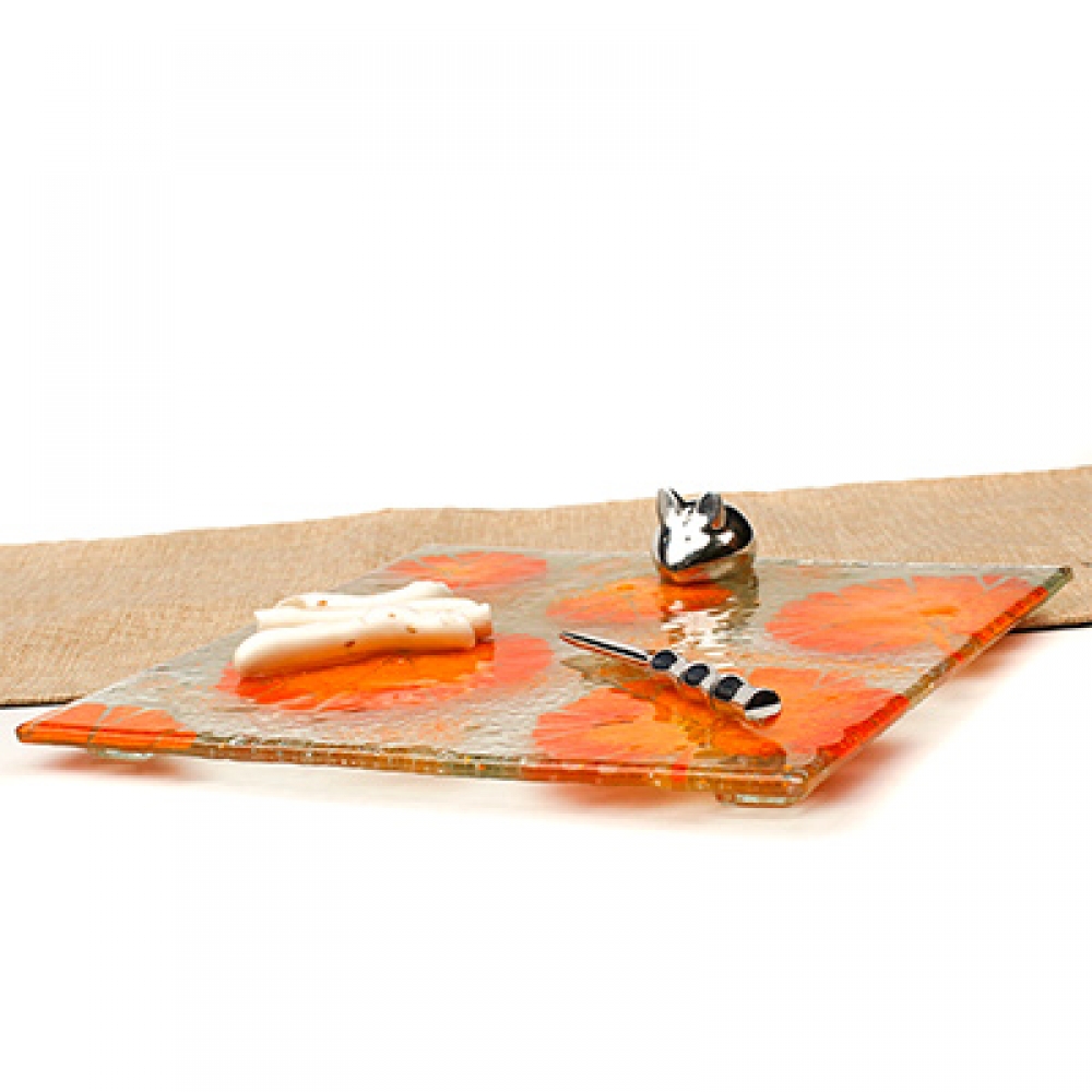 Tabla cuadrada hojas otonales&nbsp;