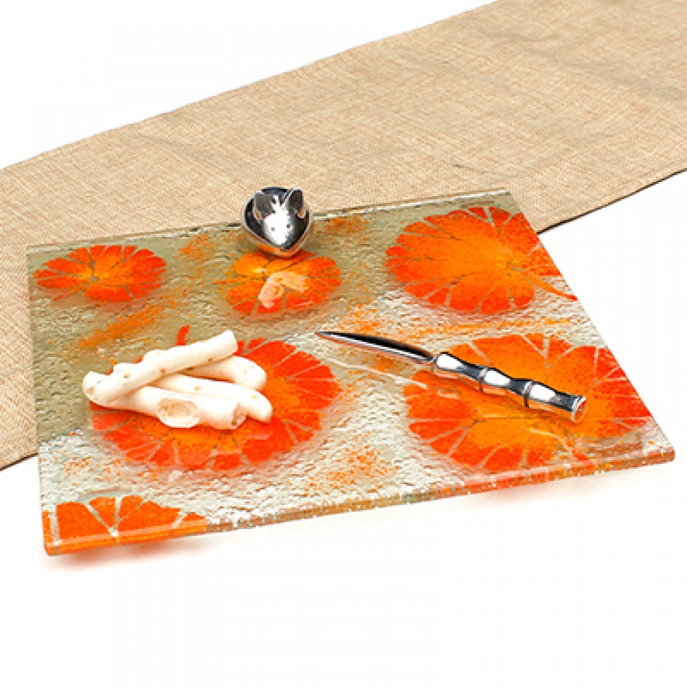 Tabla cuadrada hojas otonales&nbsp;