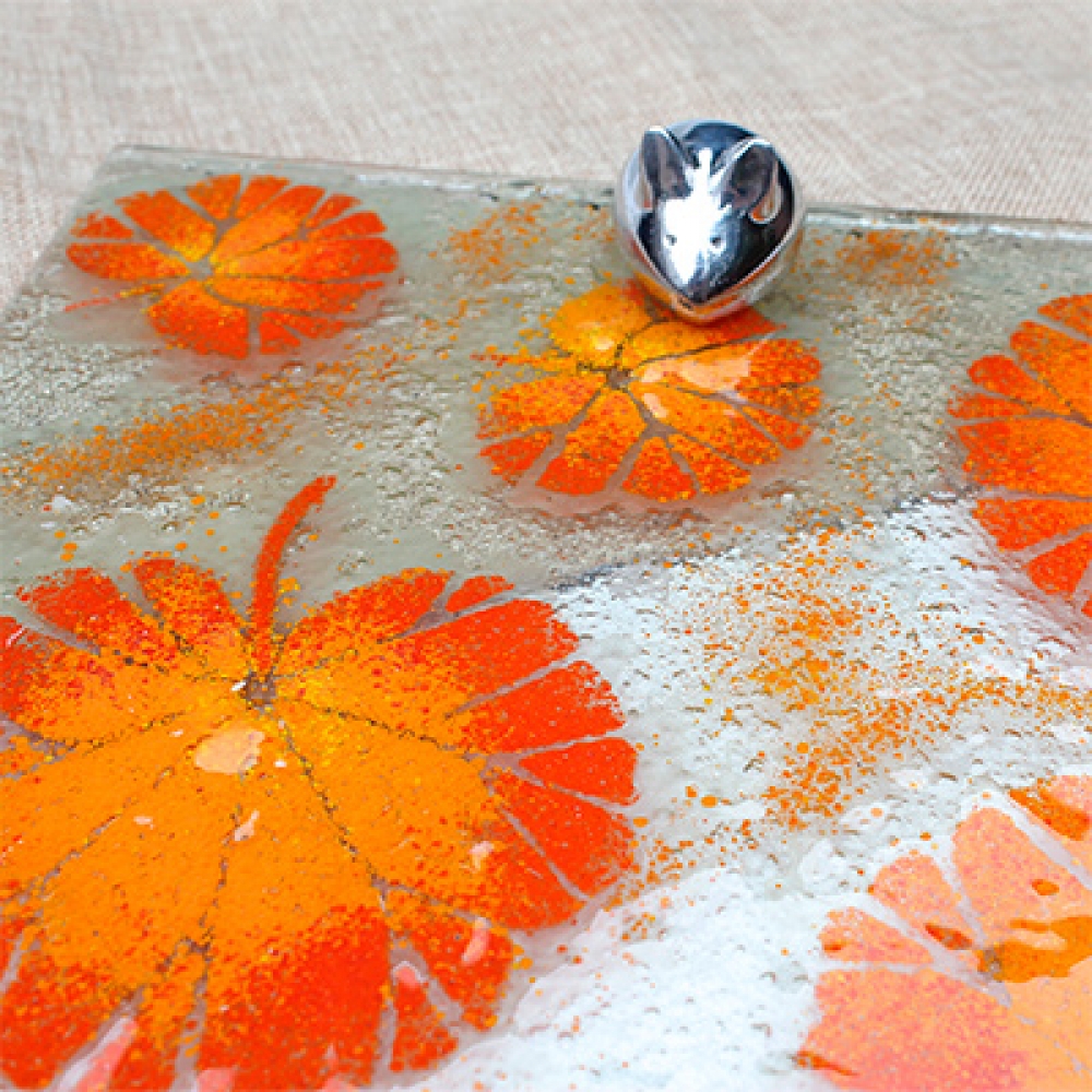 Tabla cuadrada hojas otonales&nbsp;