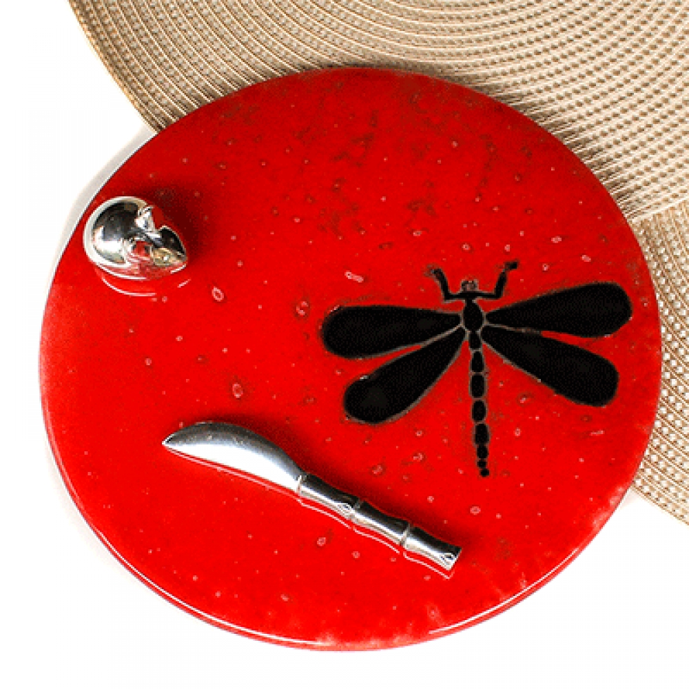 Tabla para servir libelula negra