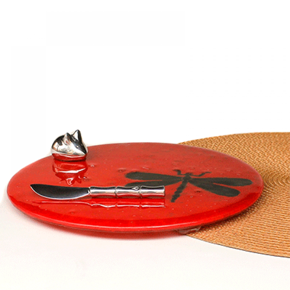 Tabla para servir libelula negra