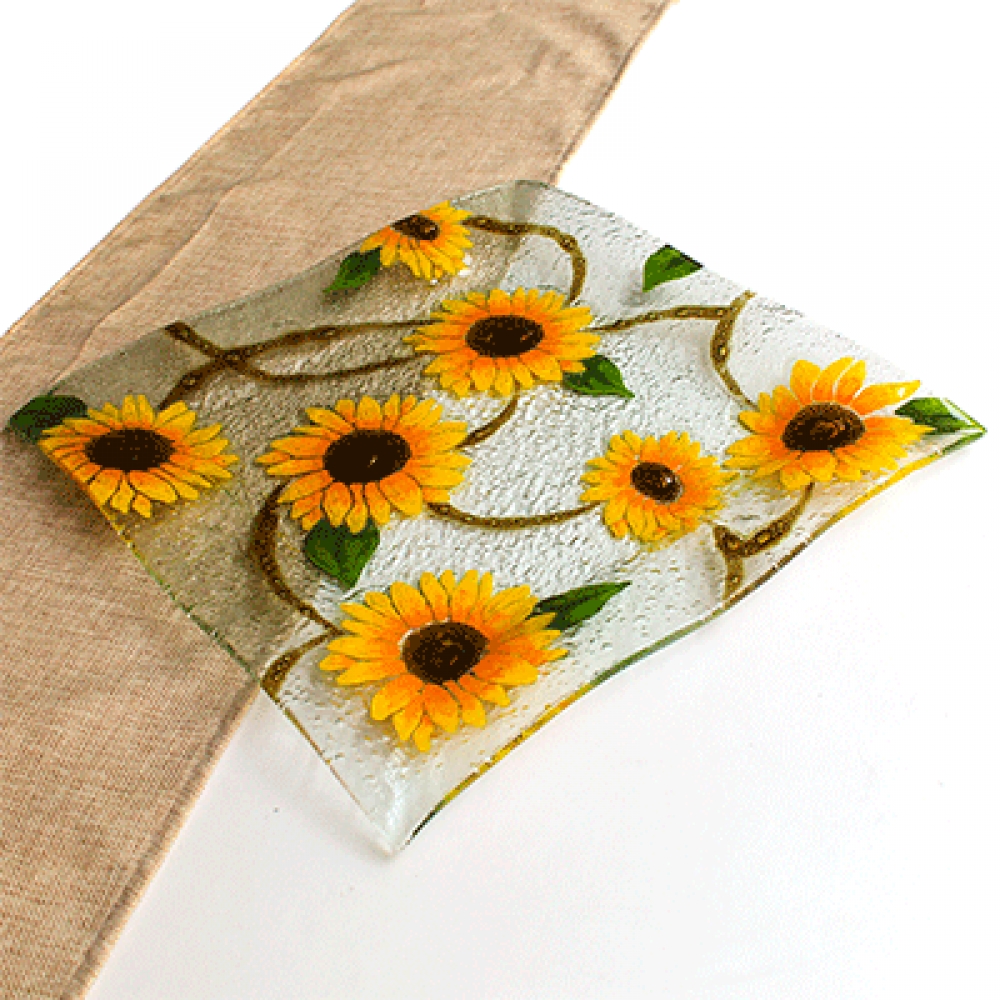 Plato volador girasoles 