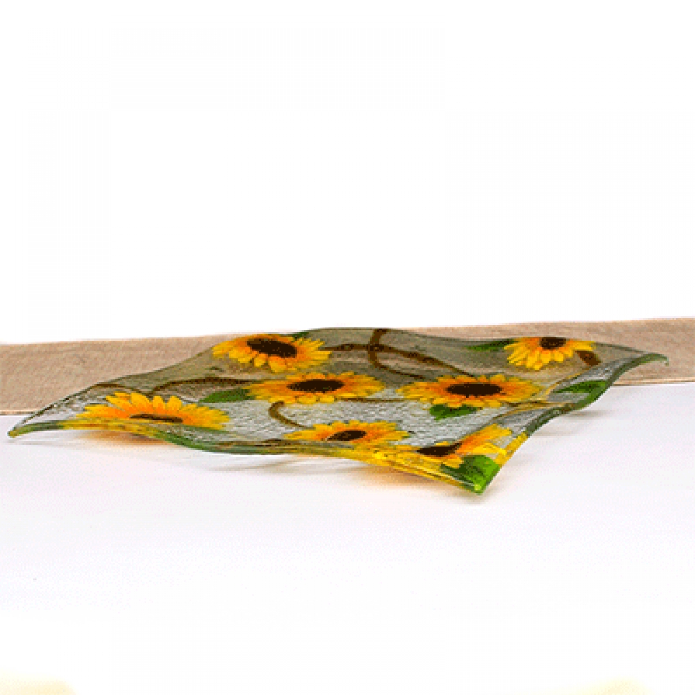 Plato volador girasoles 