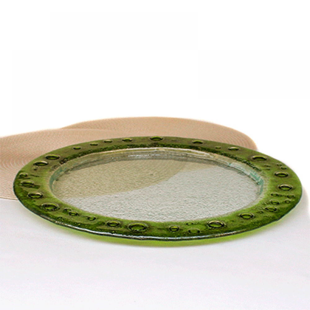 Plato bandeja burbujas verdes