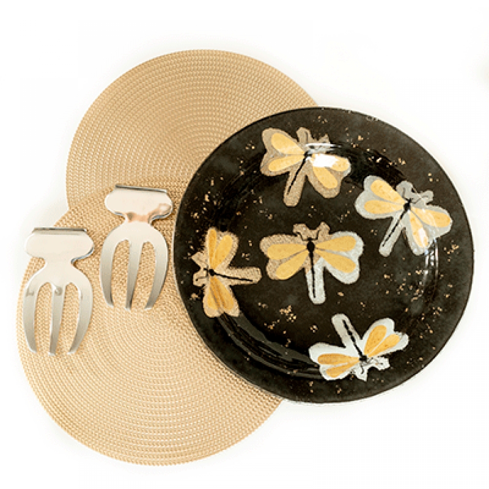 Ensaladera tinirur lib&eacute;lula dorada