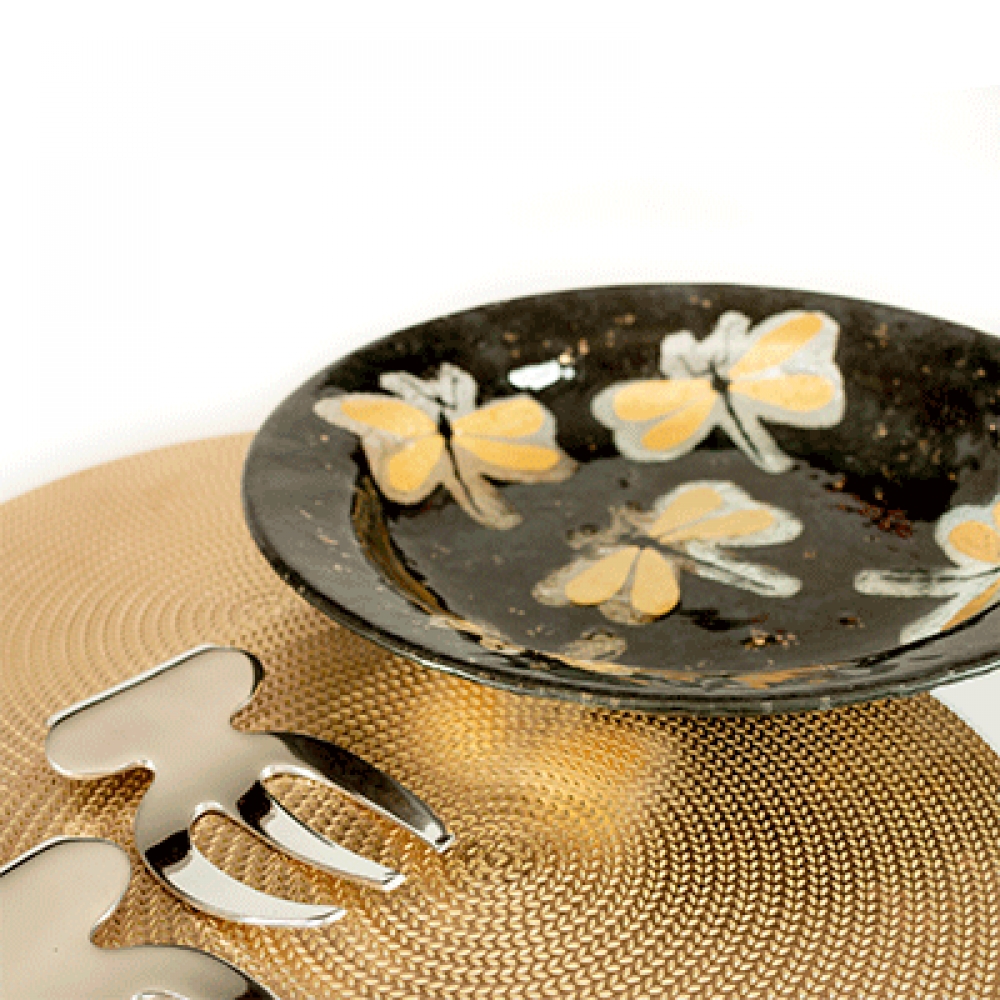 Ensaladera tinirur lib&eacute;lula dorada