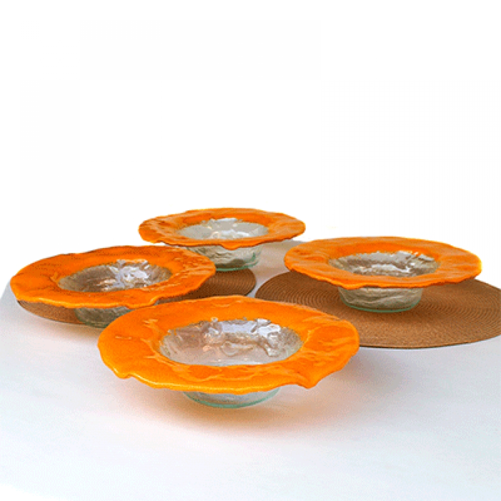 Bowl rustico borde amarillo yema