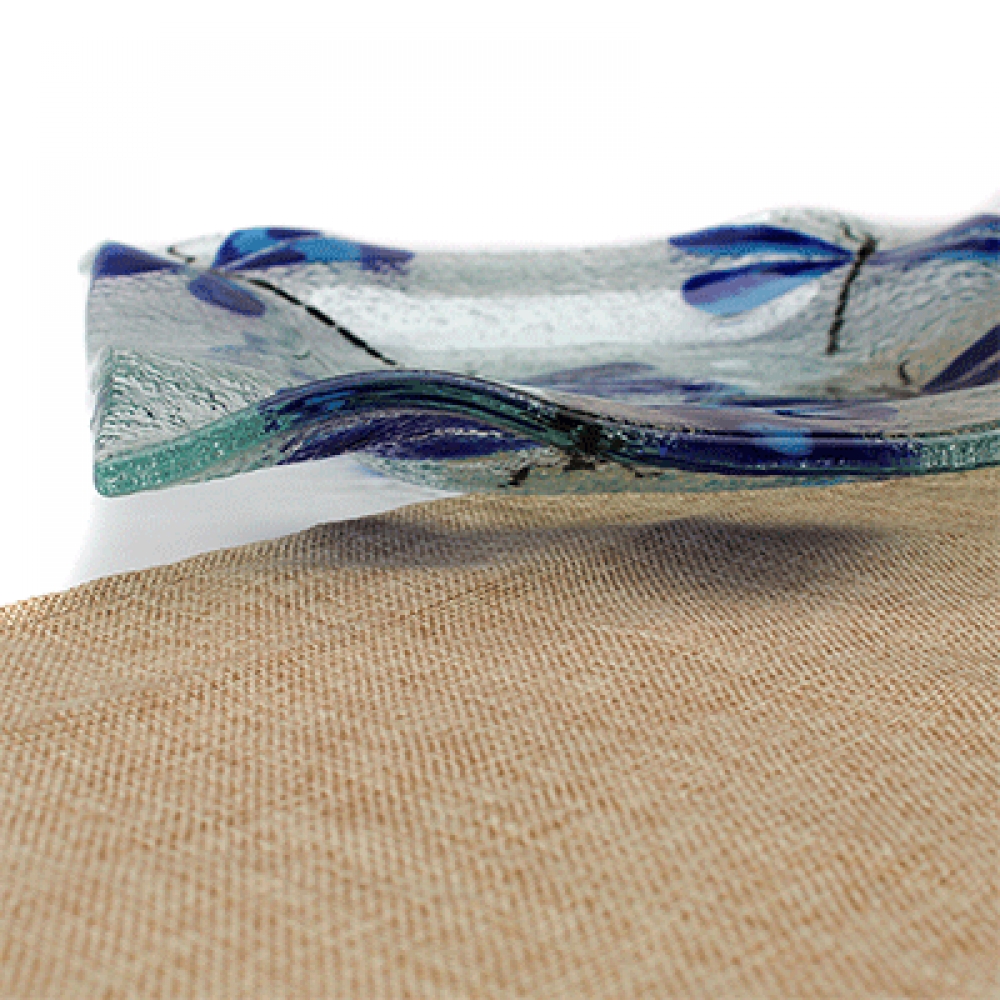 Plato decorativo libélula azul