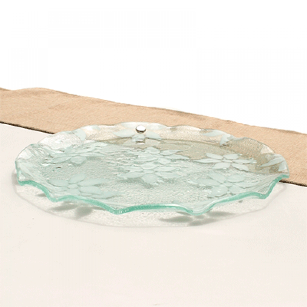 Porta tortas encaje flor blanca