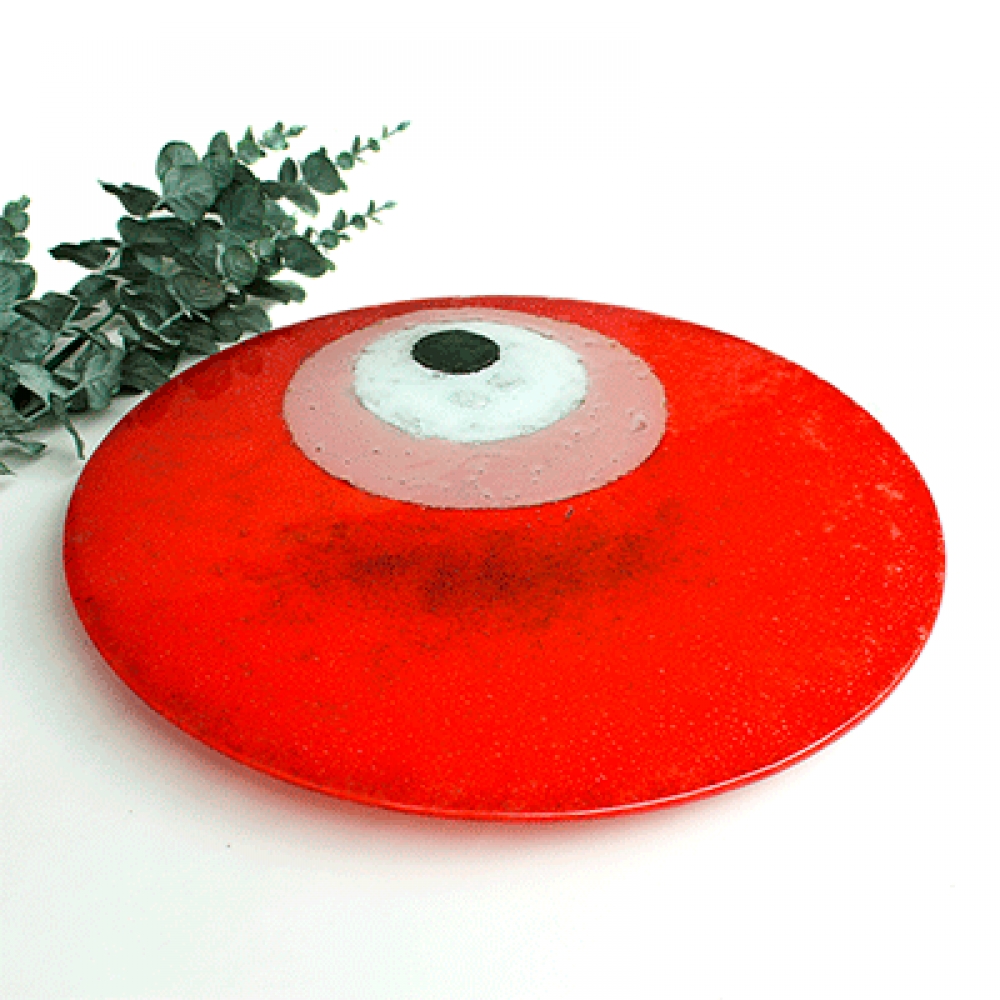 Cuadro circular ojo turco rojo