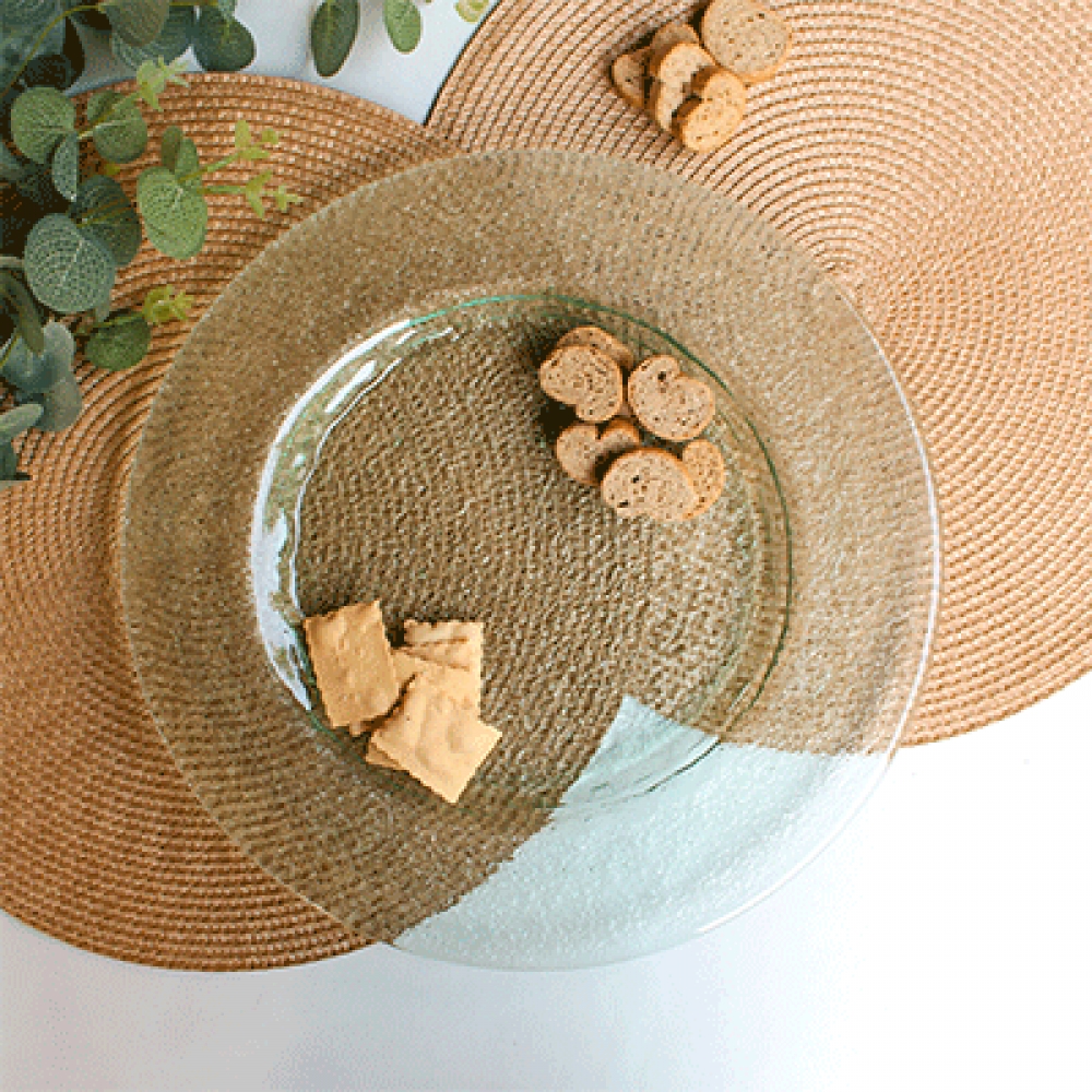 Plato circular transparente