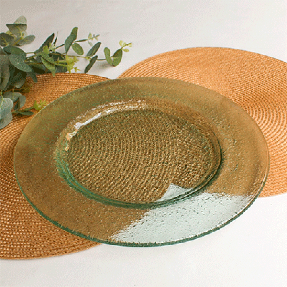 Plato circular transparente