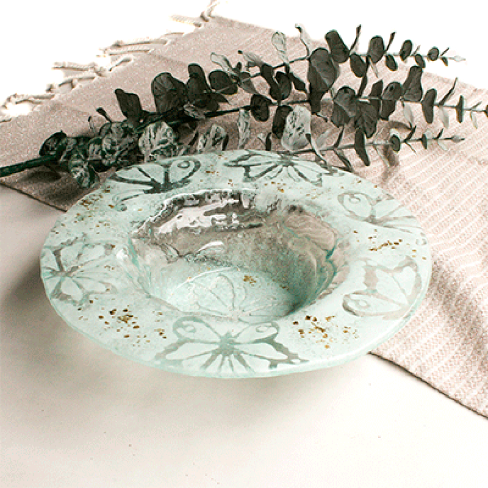 Bowl rustico mariposa blanca
