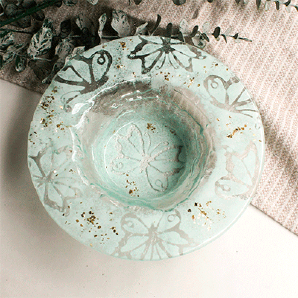 Bowl rustico mariposa blanca