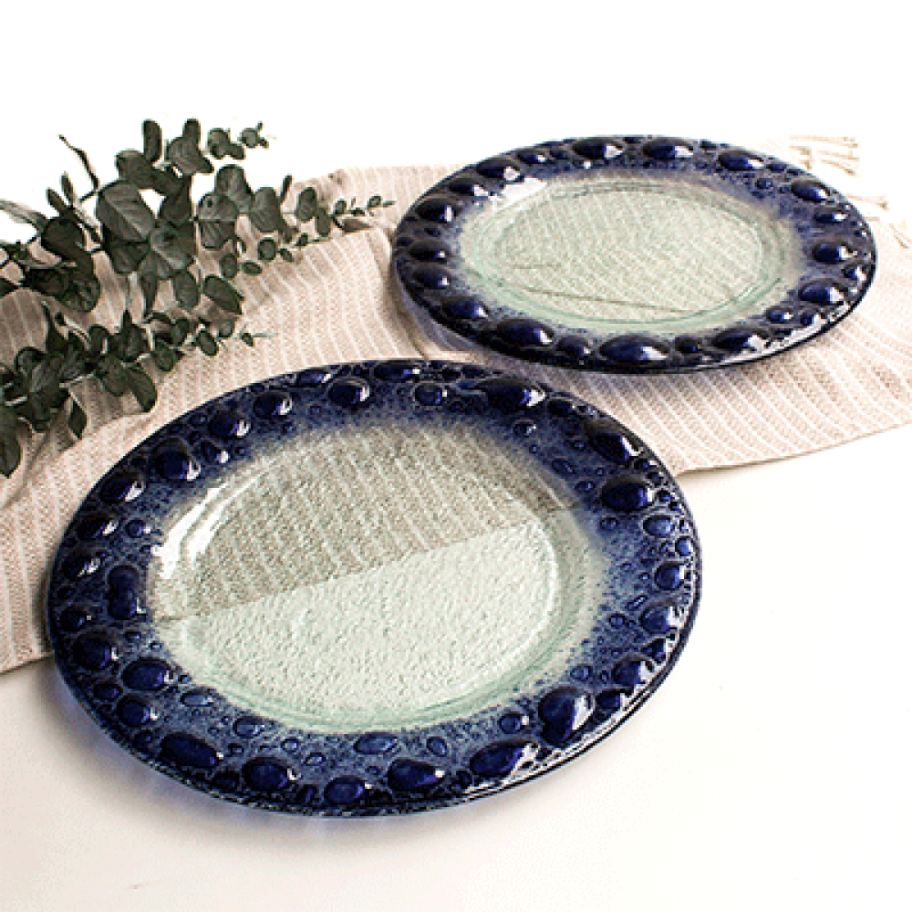 Plato circular burbuja uva