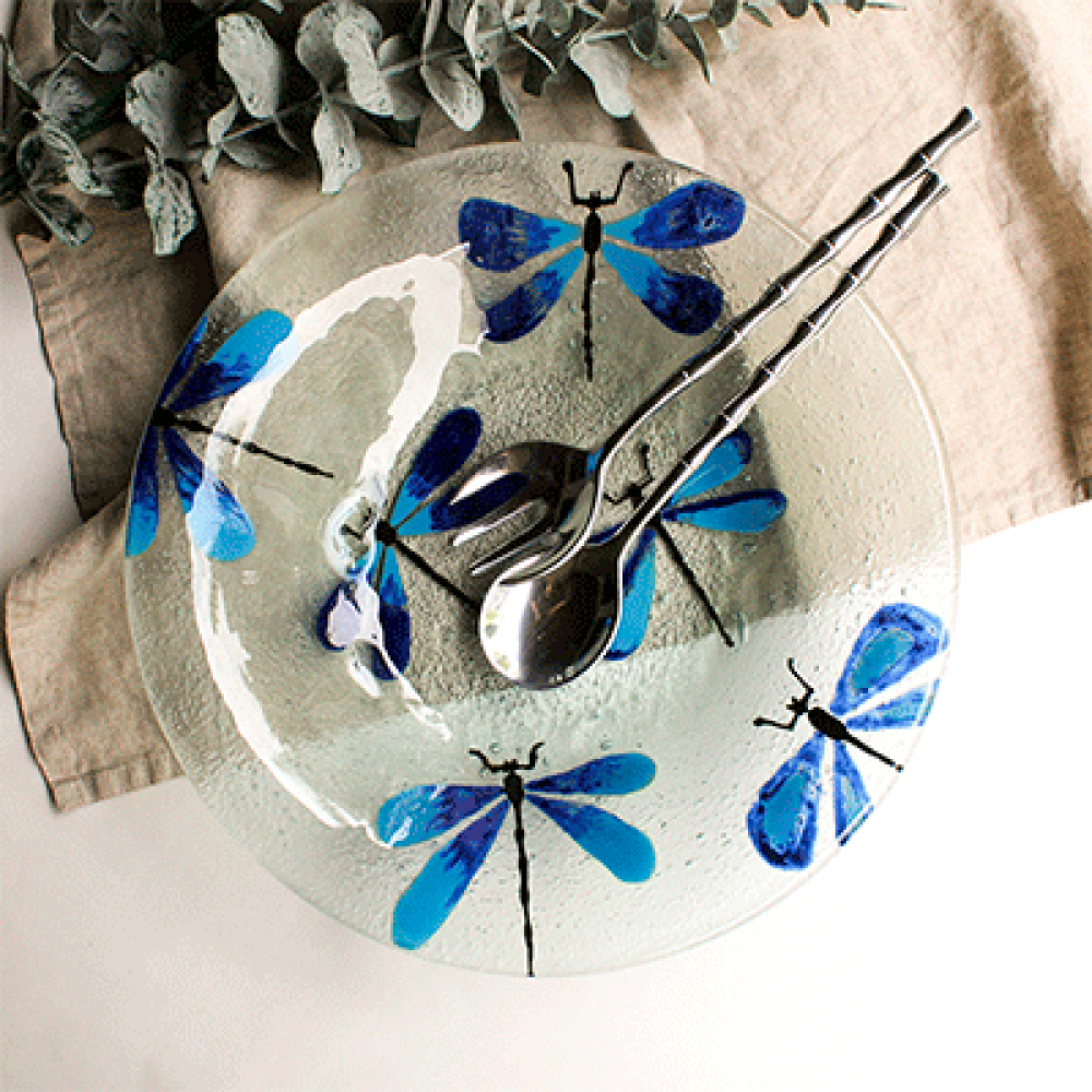 ensaladera umanku lib&eacute;lulas con cubiertos