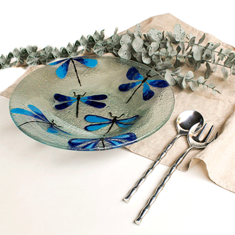 ensaladera umanku lib&eacute;lulas con cubiertos