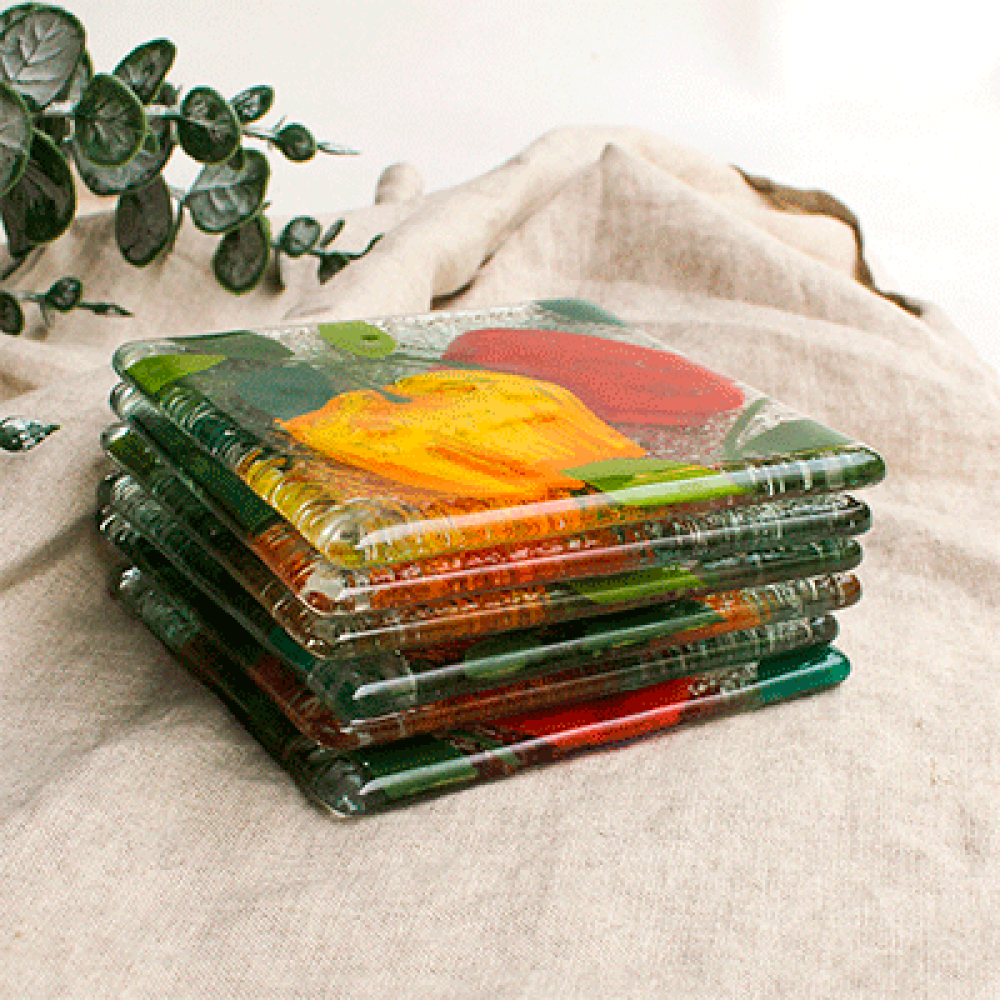 Posavasos pimientos coloridos