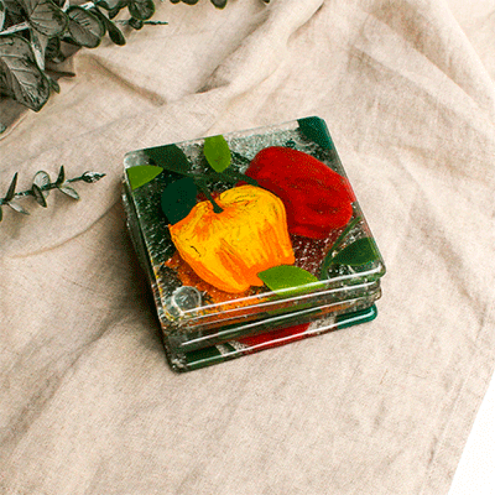 Posavasos pimientos coloridos