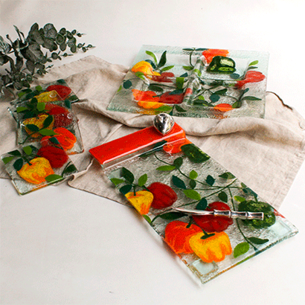 Posavasos pimientos coloridos