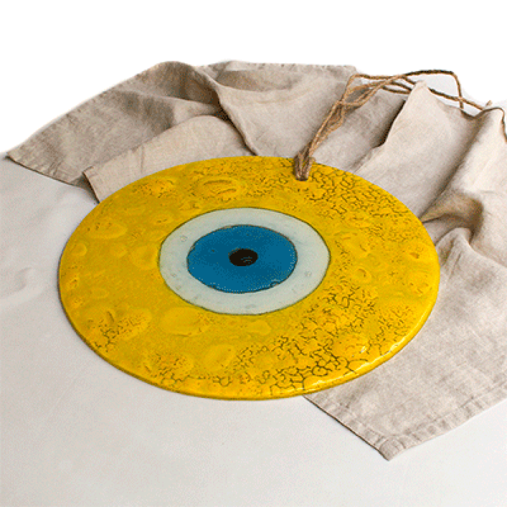 Ojo turco de pared amarillo