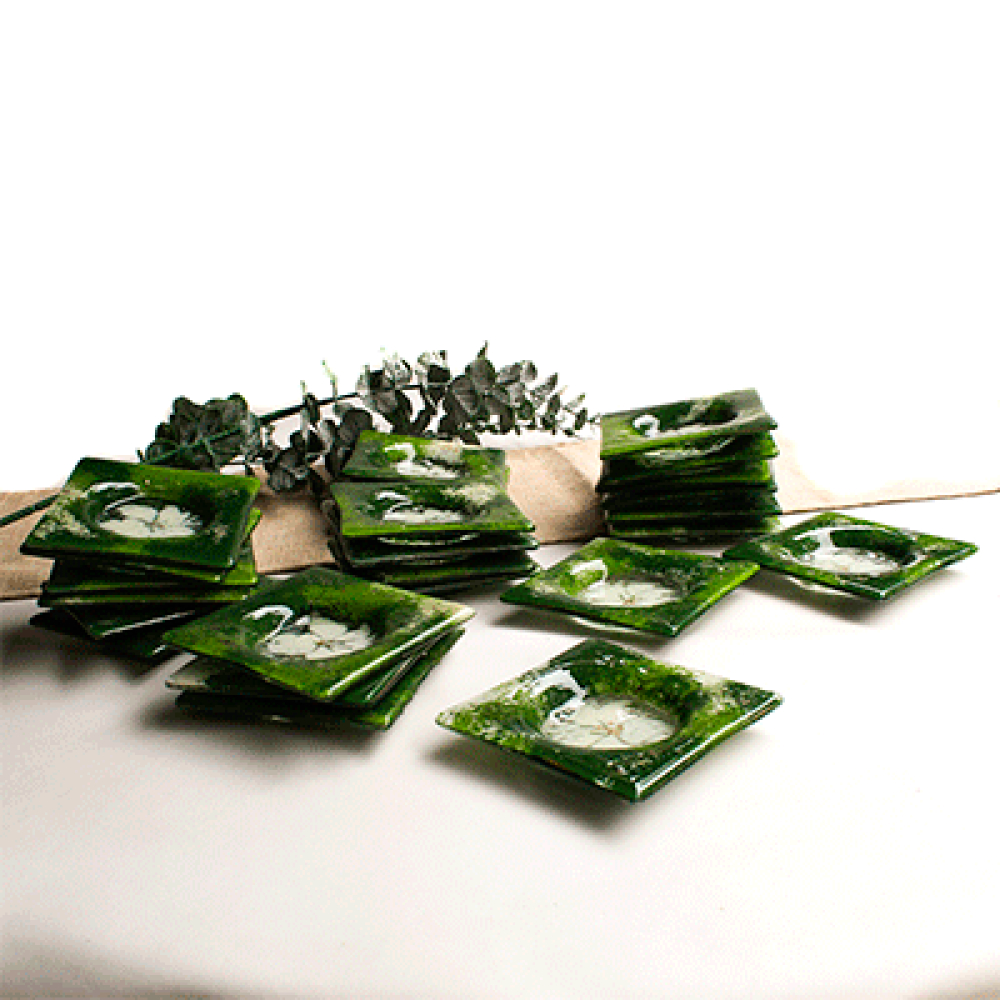 Platito multiusos flor verde