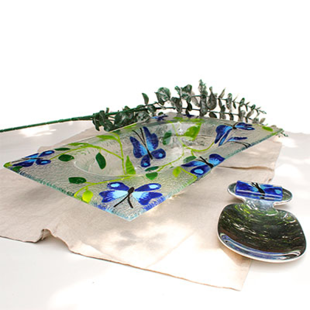 Fuente arrocera mariposa azul