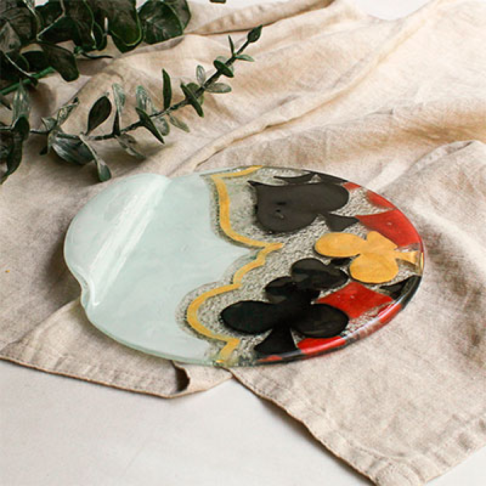 Set de 4 platos naipes