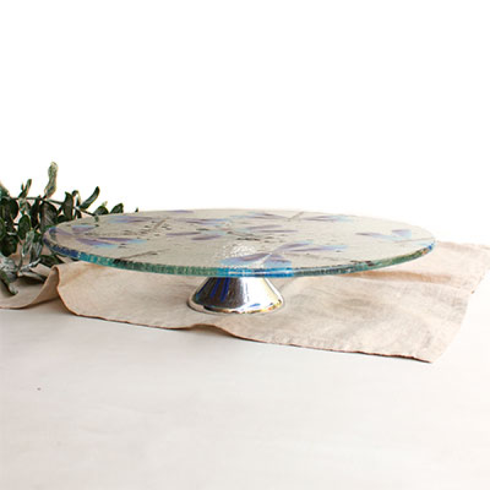 Porta tortas lib&eacute;lula azul