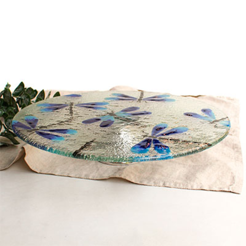 Porta tortas lib&eacute;lula azul