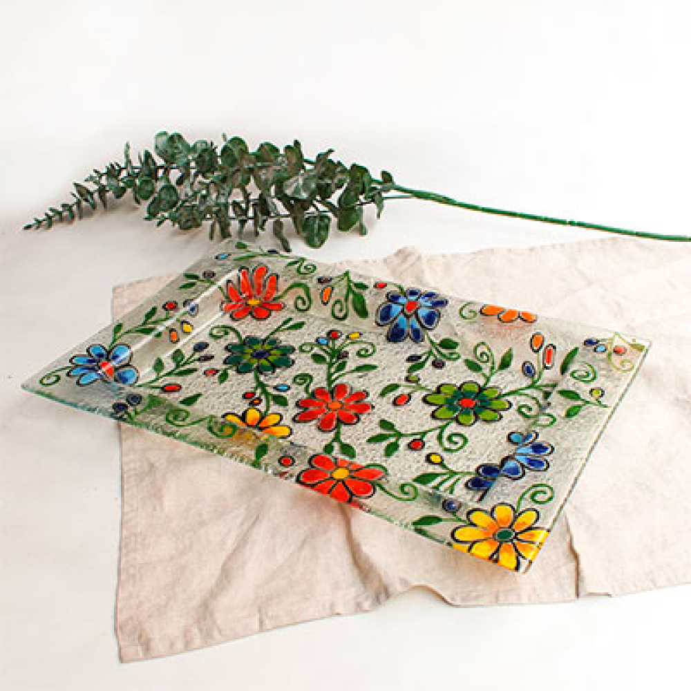 fuente alpha grande flores bordadas