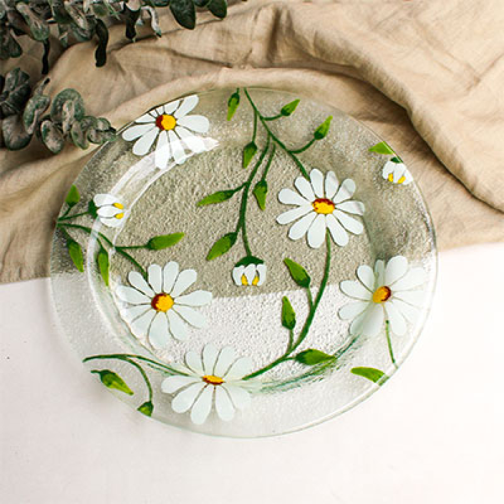 set de 4 platos margaritas