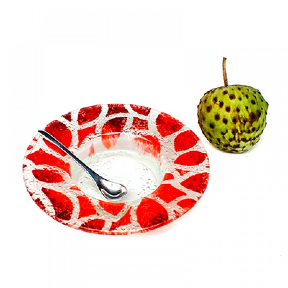 Bowl petit hojas rojas