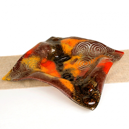 Centro de mesa pañuelon espirales.